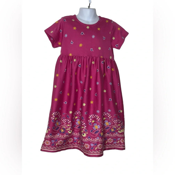 Hanna Andersson Other - Vintage Hanna Andersson girls pink floral dress sz 110/5